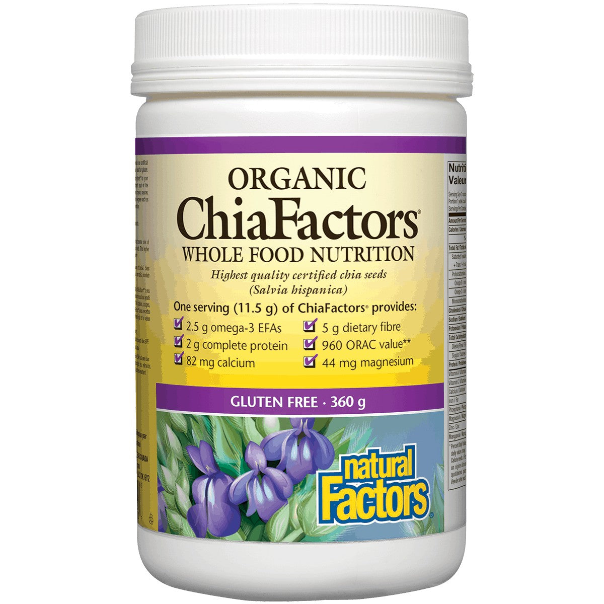 Natural Factors Organic ChiaFactors, 360g
